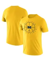 Men's Jordan Maize Michigan Wolverines Basketball Icon Legend Performance T-shirt