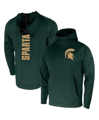 Men's Nike Green Michigan State Spartans 2-Hit Performance Pullover Hoodie