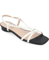 Journee Collection Women's Bridget Square Toe Pull-On Sandals