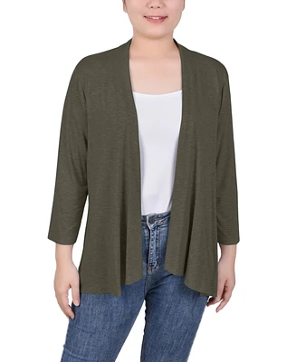 Women's 3/4 Sleeve Solid Cardigan