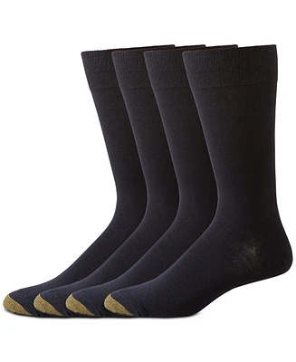 Men's 4-Pack Dress Flat Knit Crew Socks, Created for Macy's