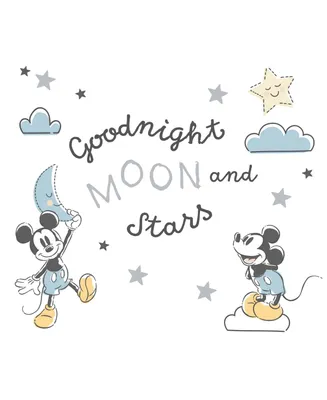 Lambs & Ivy Disney Baby Moonlight Mickey Mouse Blue/Black Wall Decals/Stickers
