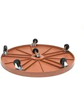 Devault 6-Wheeled Plant Dolly, Terra Cotta Colored, 24in