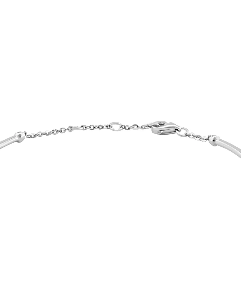 Lali Jewels Sapphire (5/8 ct. t.w.) and Diamond (1/3 ct. t.w.) Bangle in 14K White Gold