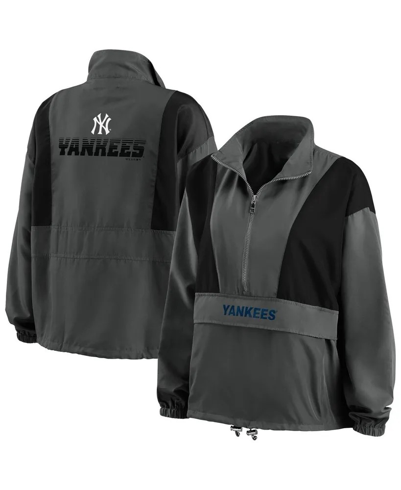 Chicago Cubs WEAR by Erin Andrews Women's Packable Half-Zip Jacket -  Charcoal