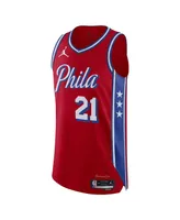 Men's Jordan Joel Embiid Red Philadelphia 76ers 2022/23 Authentic Jersey - Statement Edition