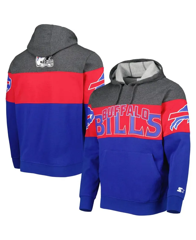 Buffalo Bills Starter Extreme Pullover Hoodie - Royal/Heather Charcoal