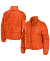 Women's Wear by Erin Andrews Orange Denver Broncos Puffer Full-Zip Jacket