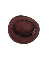 Scala Women's Adjustable Wool Felt Cloche with Velvet Bow