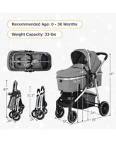 2 in 1 Convertible Baby Stroller High Landscape Infant