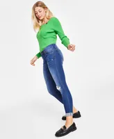 Tommy Hilfiger Women's Waverly Distressed Cuffed Skinny Jeans