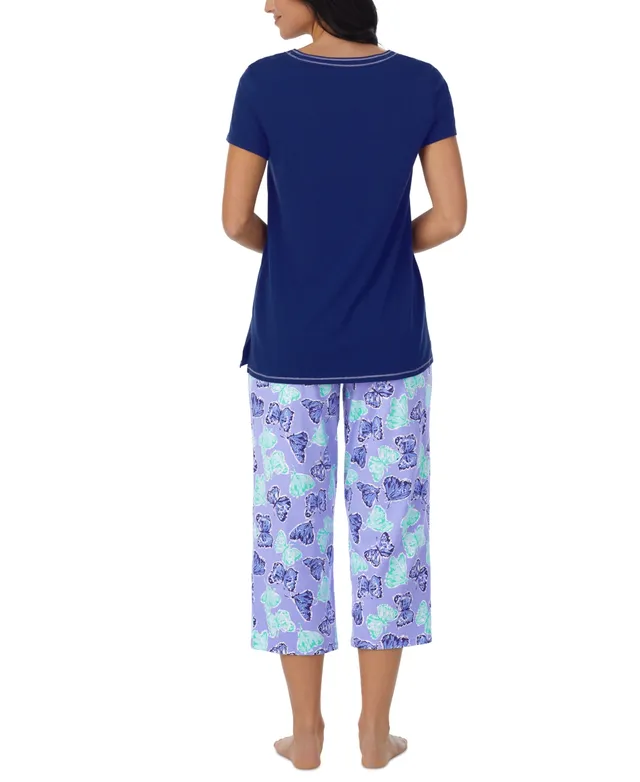 Cuddl Duds Women's Printed 3/4-Sleeve Pajamas Set