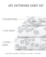 Home Collection Premium Ultra Soft Chantilly Lace Style Pattern Piece Bed Sheets Set