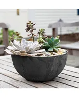 Novelty Napa Bowl Planter, Black, 10 Inch