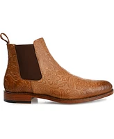 Taft Men's Jude Floral Embossed Leather Chelsea Boots