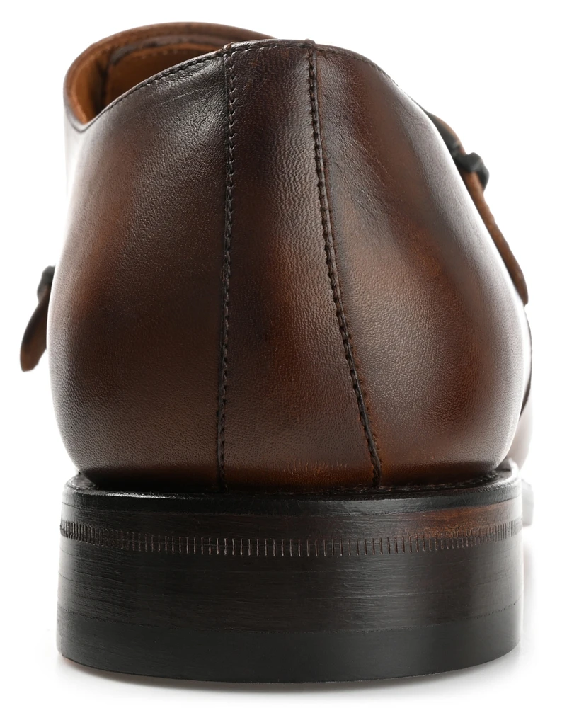 Taft Men's Prince Genuine Leather Double Monk Strap Dress Shoes
