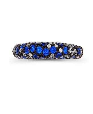 Lab Grown Spinel and Cubic Zirconia Pave Fashion Ring (1 3/4 ct. t.w. t.w.) 14 Karat Rose Gold Over Sterling Silver
