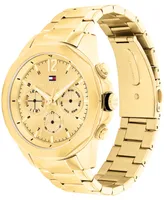 Tommy Hilfiger Men's Multifunction Gold-Tone Stainless Steel Bracelet Watch 46mm