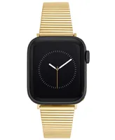 Anne Klein Women's Gold-Tone Stainless Steel Bar Bracelet Compatible with 38/40/41mm Apple Watch