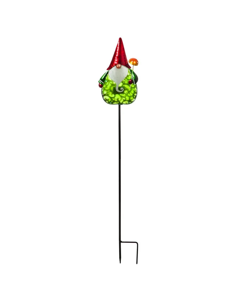 Evergreen 36"H Secret Solar Garden Stake, Gnome