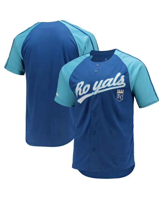 KANSAS CITY ROYALS KC BLANK JERSEY MAJESTIC BLACK ALTERNATIVE ALT