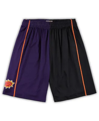 Men's Mitchell & Ness Purple, Black Phoenix Suns Big and Tall Hardwood Classics Split Swingman Shorts