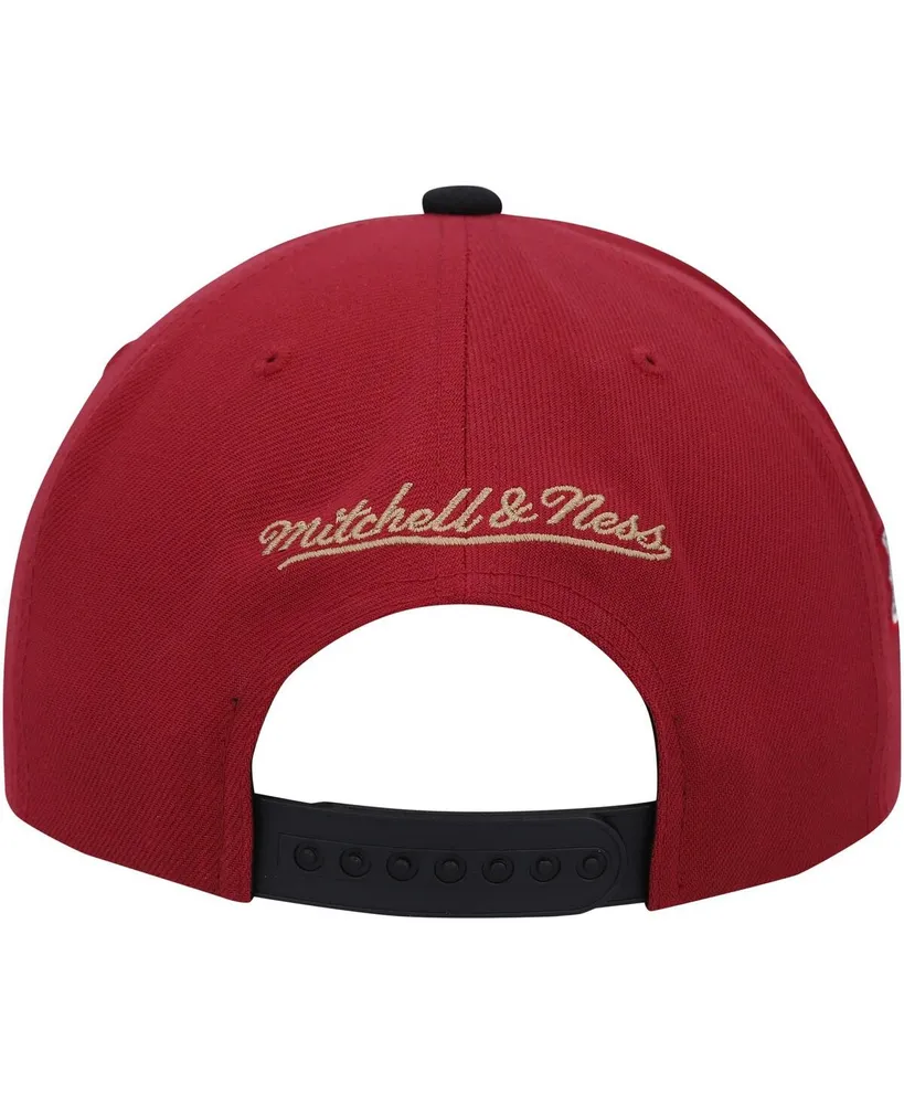 Men's Mitchell & Ness Red Portland Trail Blazers Hardwood Classics Free Bird Snapback Hat
