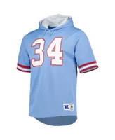 Men's Mitchell & Ness Earl Campbell Light Blue Houston Oilers Retired Player Mesh Name and Number Hoodie T-shirt