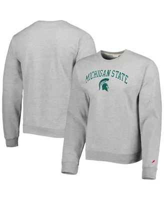 Men's League Collegiate Wear Michigan State Spartans 1965 Arch Essential Fleece Pullover Sweatshirt