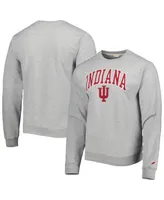 Men's League Collegiate Wear Gray Indiana Hoosiers 1965 Arch Essential Fleece Pullover Sweatshirt