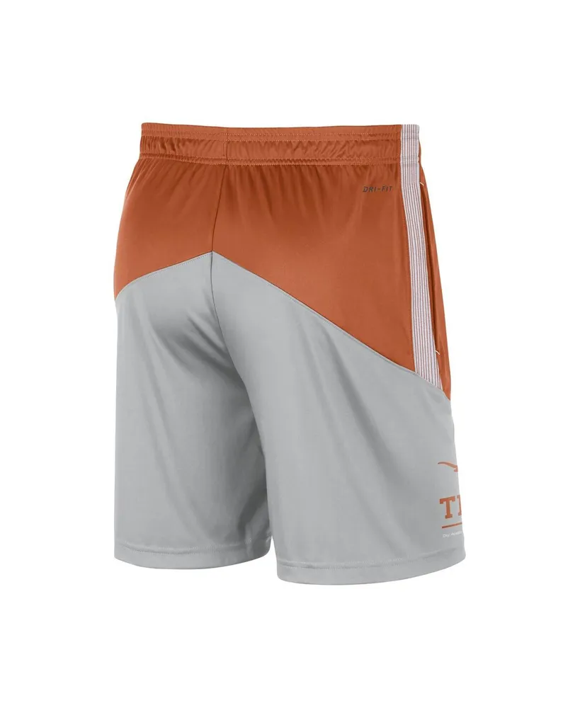 Men's Nike Texas Orange, Gray Longhorns Team Performance Knit Shorts