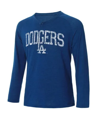 Men's Concepts Sport Royal Los Angeles Dodgers Inertia Raglan Long Sleeve Henley T-shirt
