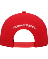 Men's Mitchell & Ness Red Atlanta Hawks Hardwood Classics Team Ground 2.0 Snapback Hat