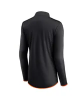 Women's Fanatics Black San Francisco Giants Worth The Drive Quarter-Zip Jacket