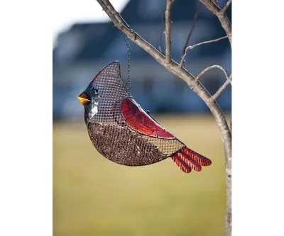 Evergreen Garden Cardinal Mesh Bird Feeder