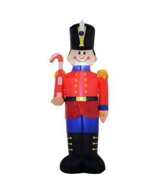 Homcom 6' Christmas Inflatable Nutcracker Toy Soldier Decoration - Multi