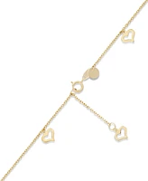 Heart Charm Anklet in 14k Gold