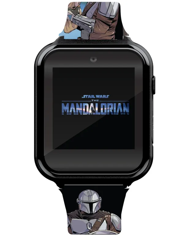 Star Wars Children's Mandalorian Gray Silicone Smart Watch 38mm