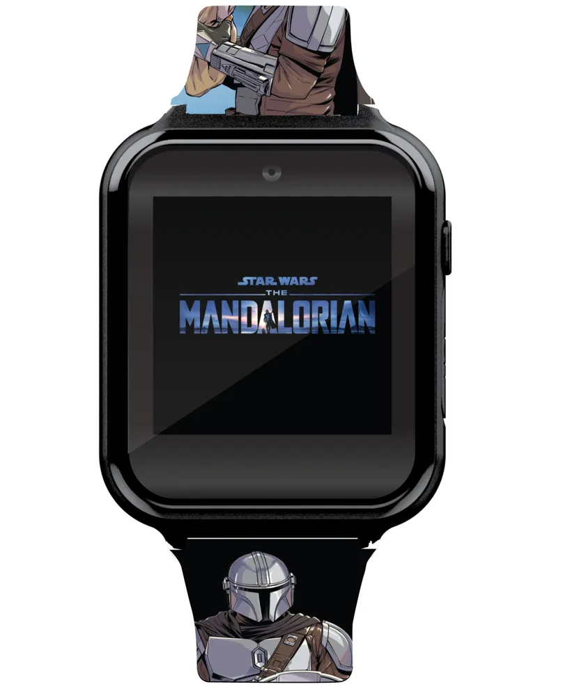 Star Wars Children's Mandalorian Gray Silicone Smart Watch 38mm