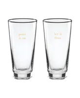 Kate Spade Cheers to Us Let It Flow Pour It on Glasses Set, 2 Piece