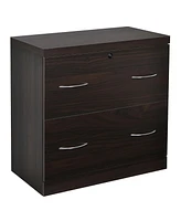 Costway 2-Drawer File Cabinet w/Lock, Hinging Bar Letter & Legal Size