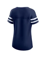 Women's Fanatics Navy Dallas Cowboys Original State Lace-Up T-shirt