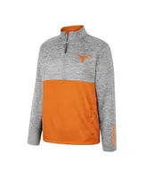 Men's Colosseum Gray Texas Longhorns John Half-Zip Jacket