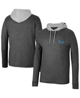 Men's Colosseum Black Ucla Bruins Ballot Waffle-Knit Thermal Long Sleeve Hoodie T-shirt