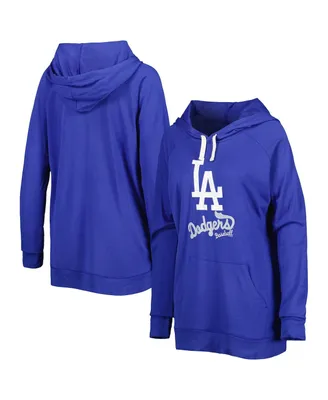 Women's Touch Royal Los Angeles Dodgers Pre-Game Raglan Pullover Hoodie