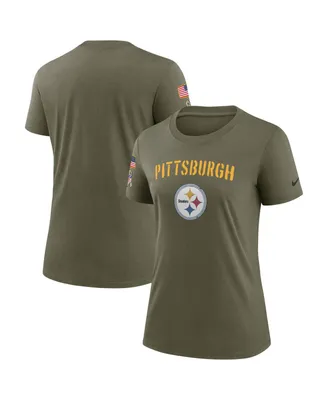 Women's Nike Olive Pittsburgh Steelers 2022 Salute To Service Legend T-shirt