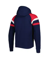 Men's Starter Navy New England Patriots Draft Fleece Raglan Pullover Hoodie