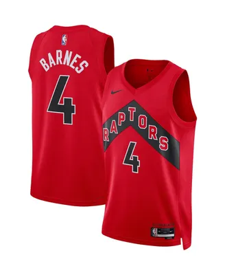 Men's and Women's Nike Scottie Barnes Red Toronto Raptors Swingman Jersey - Icon Edition