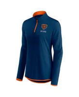 Women's Fanatics Navy Chicago Bears Worth the Drive Quarter-Zip Top