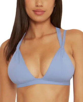 Becca Women's Color Code V-Neck Strappy-Back Bikini Top
